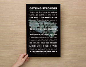 Poster - Getting Stronger Lyrics