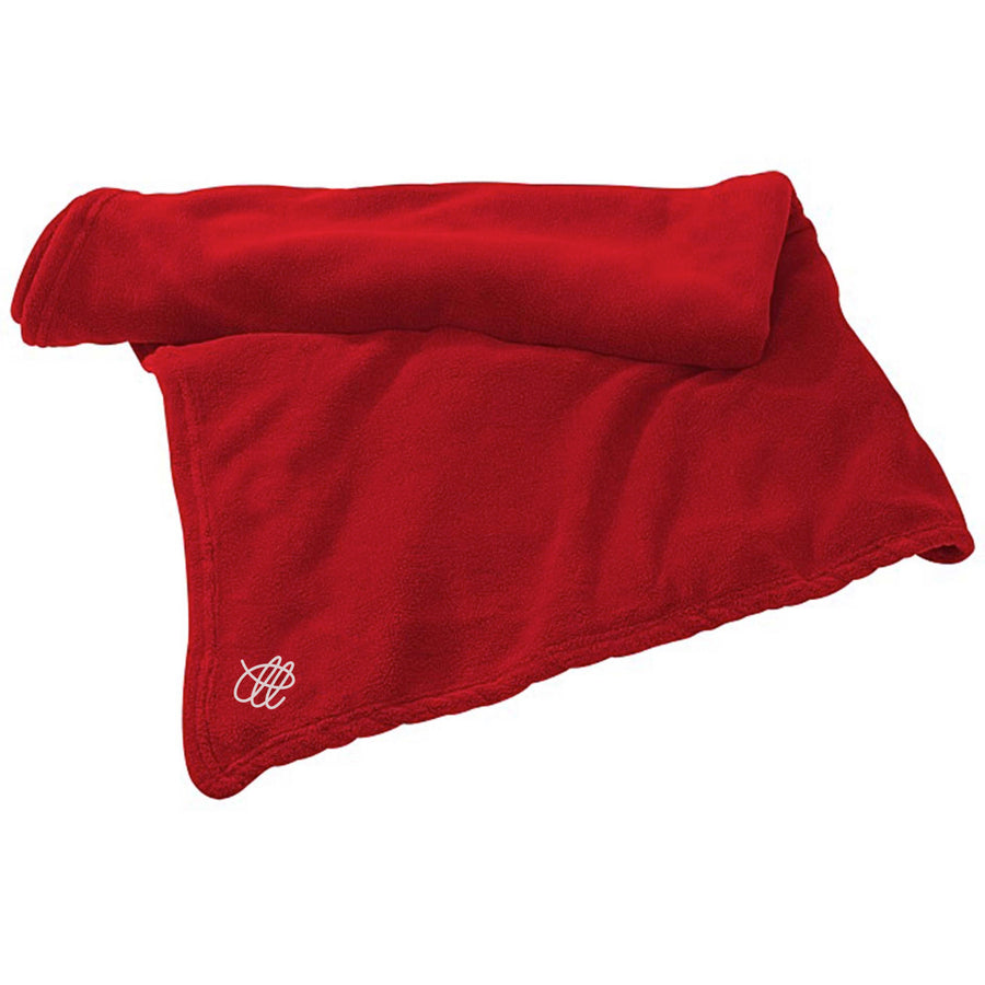 Blanket - Red Chenille (Mich logo)